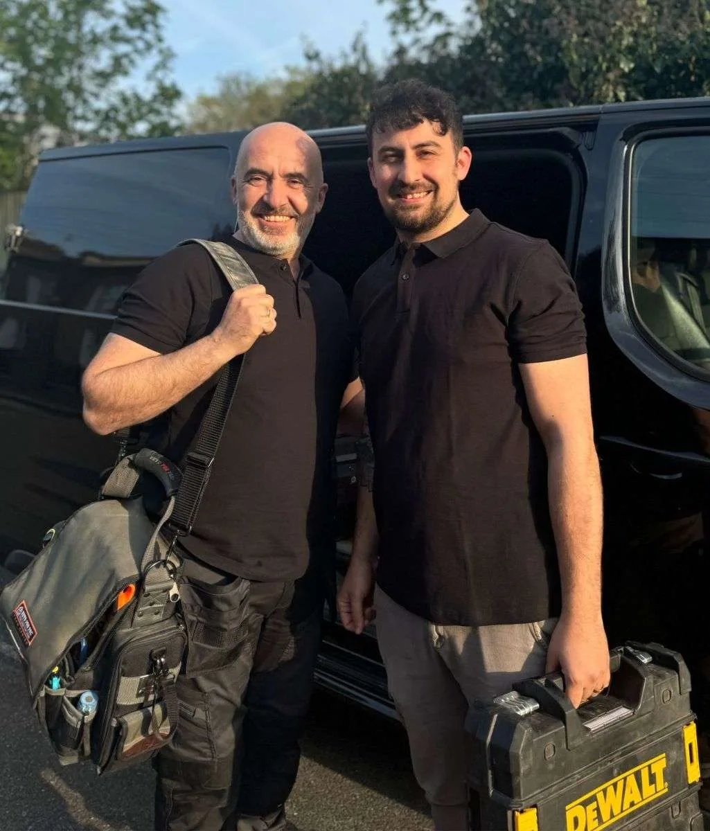 Fahri Electricians London Ltd – Trusted Local Electricians Outside Van 247 Emergency Services in London Erdal and Adnan Fahri from Fahri Electricians London Ltd