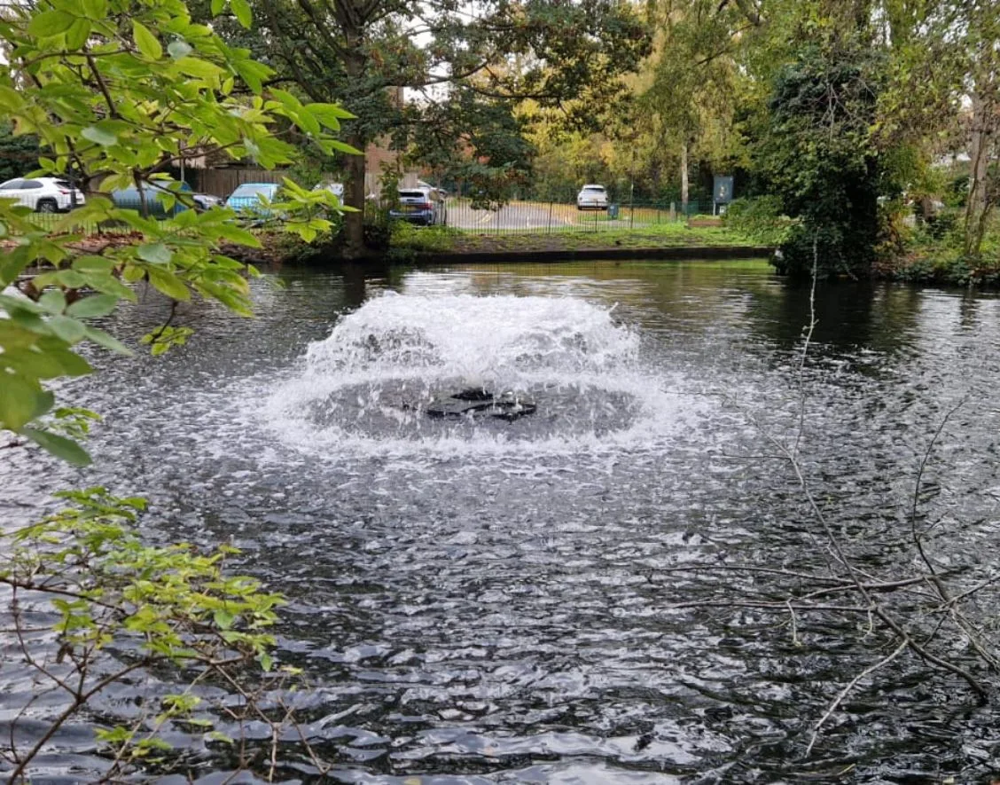 Oase aeration fountain providing strong spray pattern and pond oxygenation in Blackheath SE3